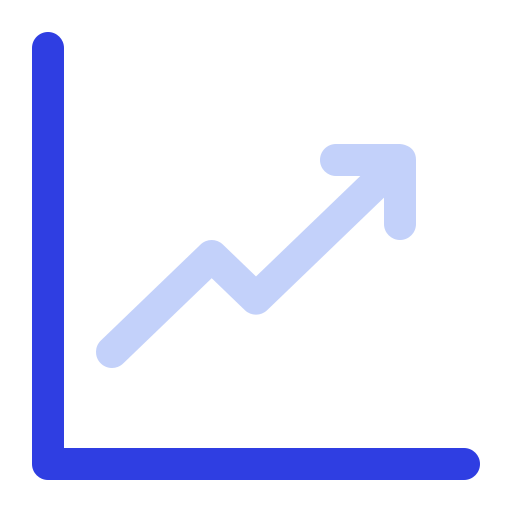Line graph Generic Blue icon