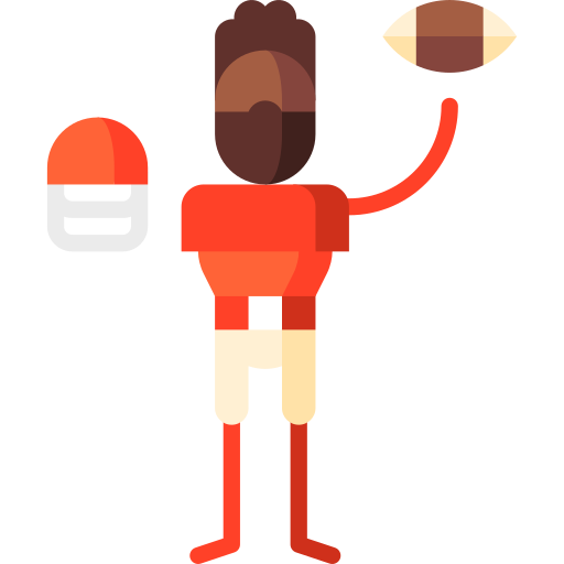 american-football-spieler Puppet Characters Flat icon