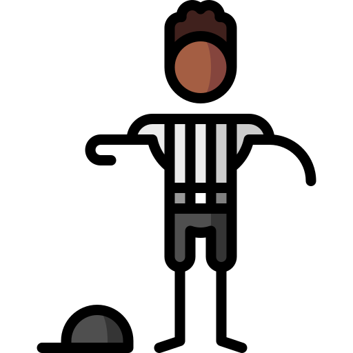 schiedsrichter Puppet Characters Lineal Color icon