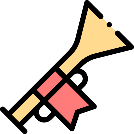 트럼펫 Detailed Rounded Lineal color icon