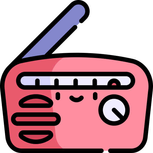 radio Kawaii Lineal color icona