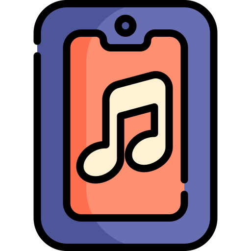 aplicación de música Kawaii Lineal color icono