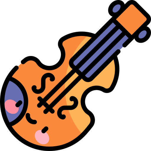 violine Kawaii Lineal color icon