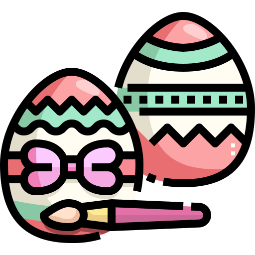 Easter eggs Justicon Lineal Color icon