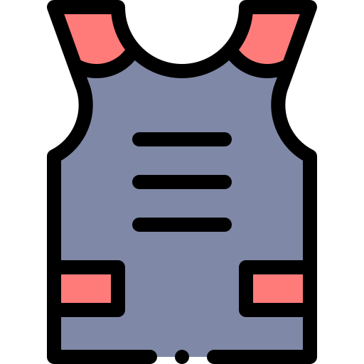 kamizelka kuloodporna Detailed Rounded Lineal color ikona