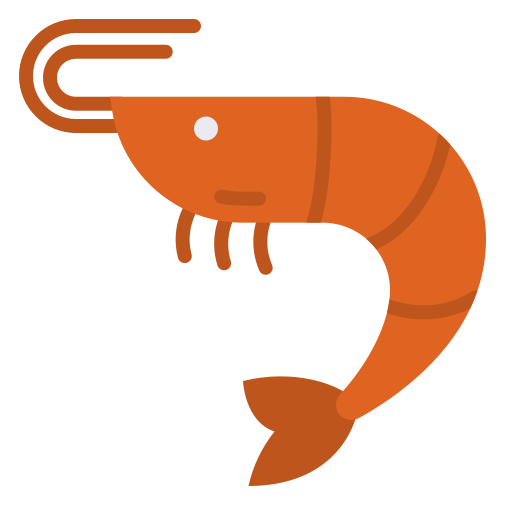 Shrimp Good Ware Flat icon