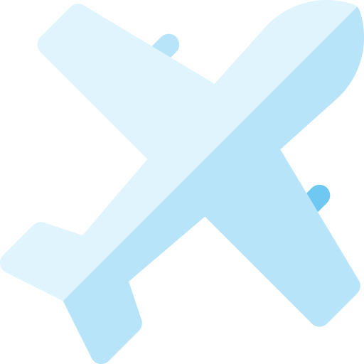 samolot Basic Rounded Flat ikona