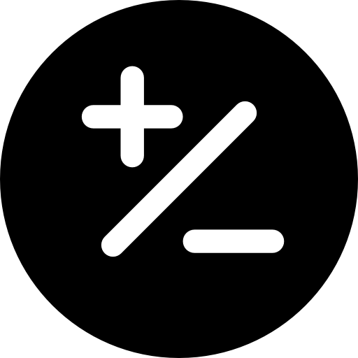 Maths Basic Rounded Filled icon