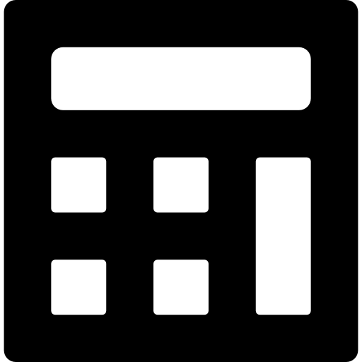 Calculator Basic Rounded Filled icon