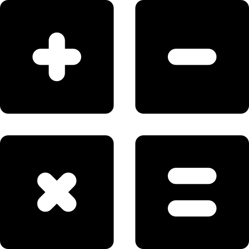 Calculator Basic Rounded Filled icon