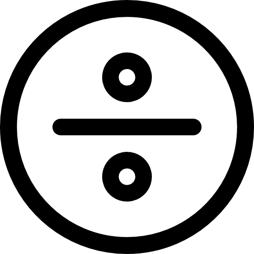 división Basic Rounded Lineal icono