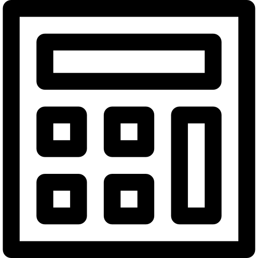 Calculator Basic Rounded Lineal icon