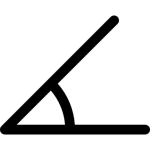 Ángulo Basic Rounded Lineal icono