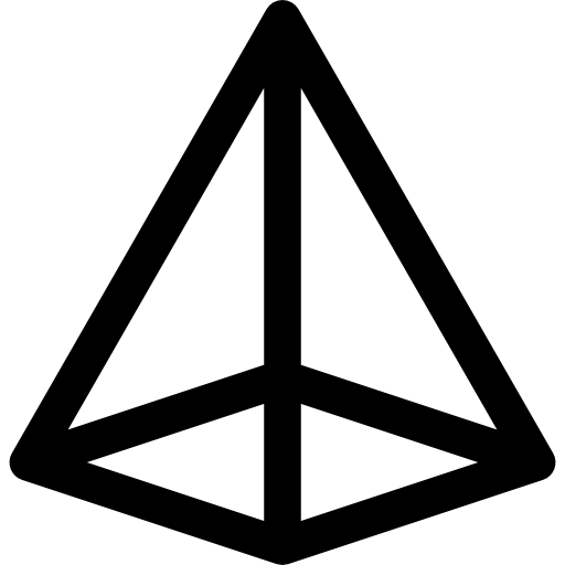 pirámide Basic Rounded Lineal icono
