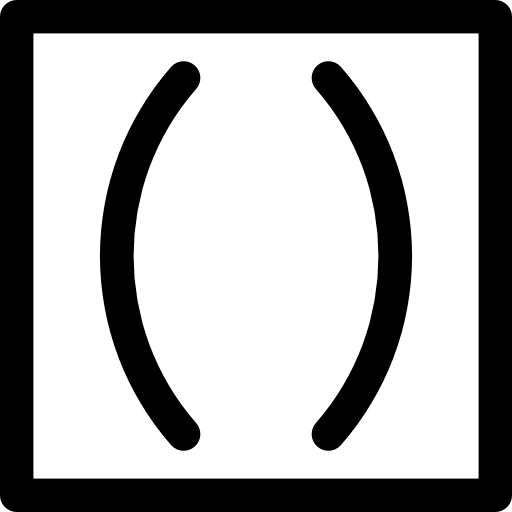 Скобки Basic Rounded Lineal иконка