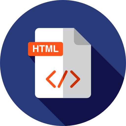 html Flat Circular Flat Ícone