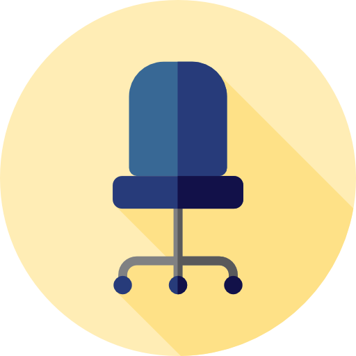 silla de oficina Flat Circular Flat icono