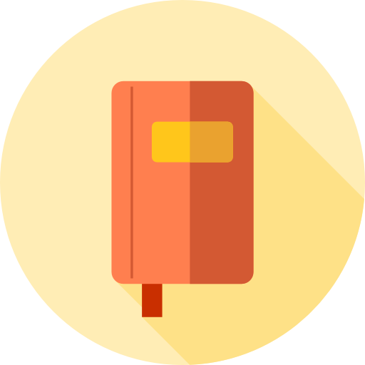 cuaderno Flat Circular Flat icono