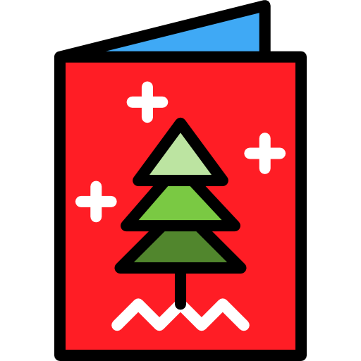 weihnachtskarte Special Lineal color icon