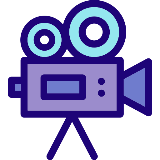 Video camera Detailed Rounded Lineal color icon