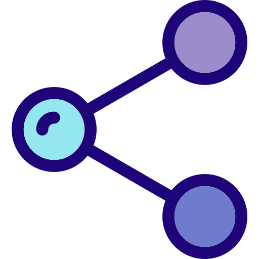 Share Detailed Rounded Lineal color icon