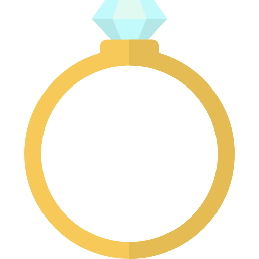 Engagement ring Basic Straight Flat icon