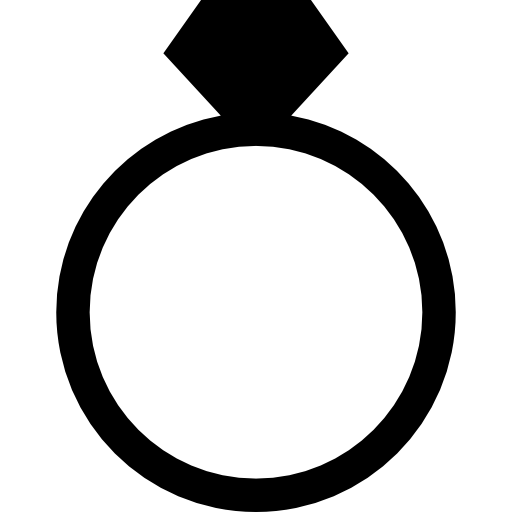 anillo de compromiso Basic Straight Filled icono