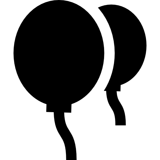 balões Basic Straight Filled Ícone