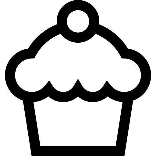 cupcake Basic Straight Lineal icona