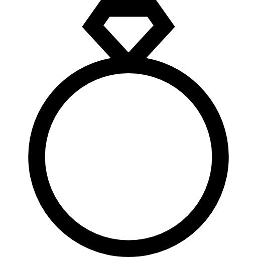 anillo de compromiso Basic Straight Lineal icono
