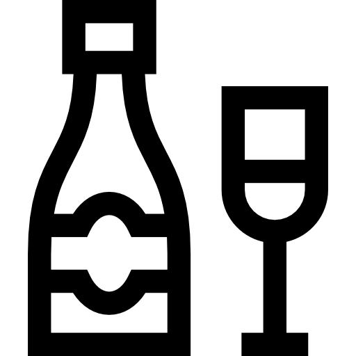 champanhe Basic Straight Lineal Ícone