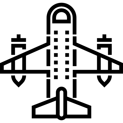 avião Detailed Straight Lineal Ícone