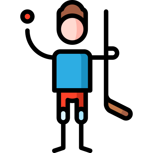jugador de hockey Puppet Characters Lineal Color icono