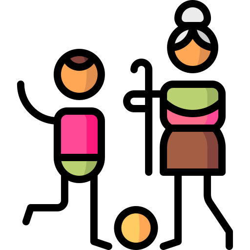 가족 Puppet Characters Lineal Color icon