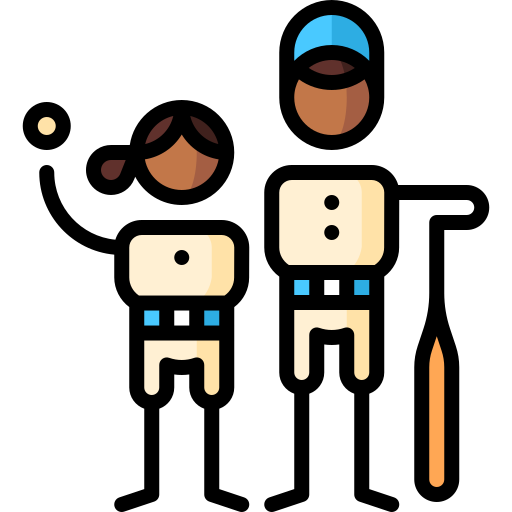 Baseball player Puppet Characters Lineal Color icon