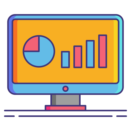 business intelligence Flaticons Lineal Color icon