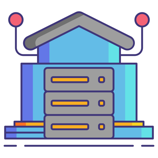 data warehouse Flaticons Lineal Color icon