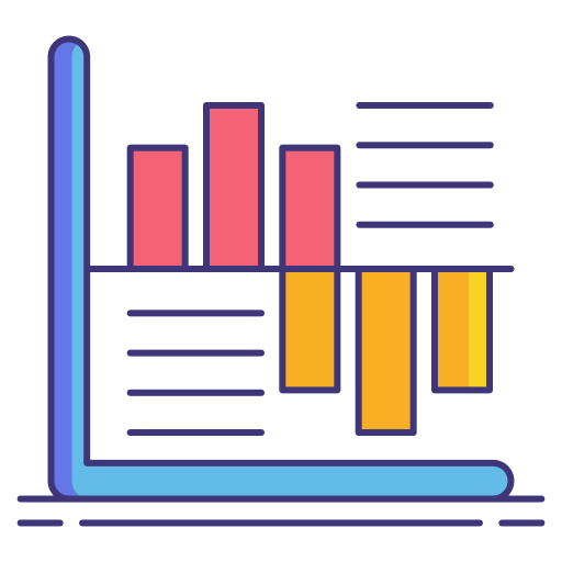 statistica inferenziale Flaticons Lineal Color icona