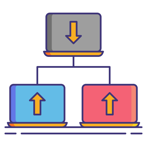 레거시 시스템 Flaticons Lineal Color icon