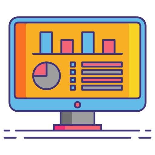 statistieken Flaticons Lineal Color icoon