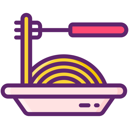 spaghetti Flaticons Lineal Color icoon