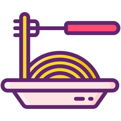 spaghetti Flaticons Lineal Color icona