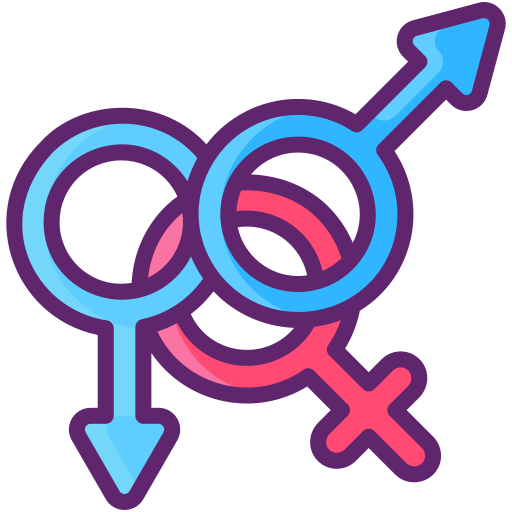 biseksualny Flaticons Lineal Color ikona