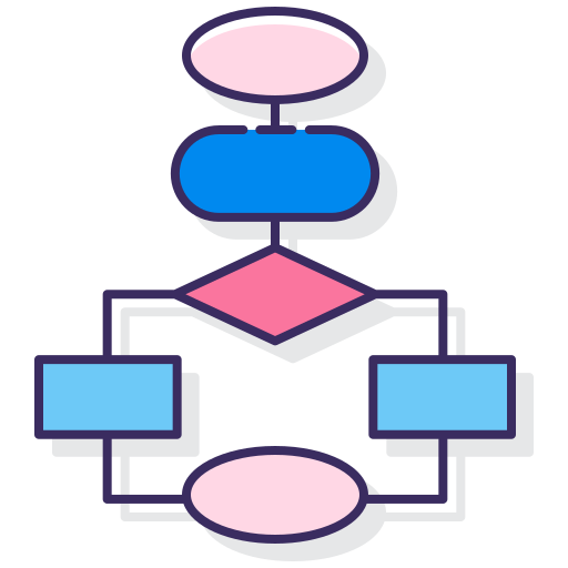 diagrama de flujo Flaticons Lineal Color icono