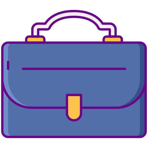 Briefcase Flaticons Lineal Color icon