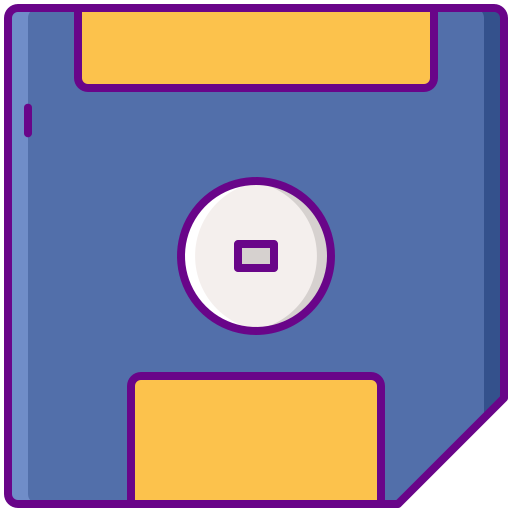 disquete Flaticons Lineal Color icono