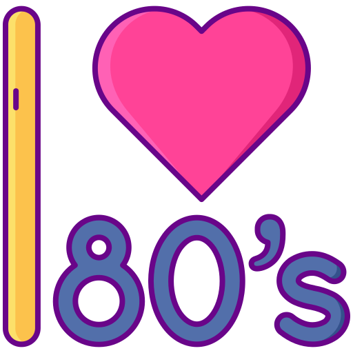 anni ottanta Flaticons Lineal Color icona