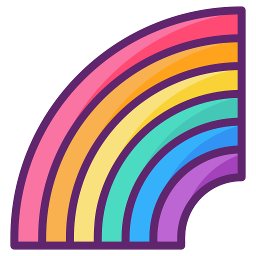 tęcza Flaticons Lineal Color ikona