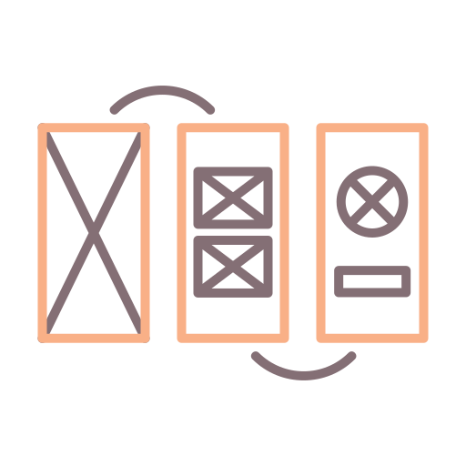 wireframe Flaticons Lineal Color Ícone