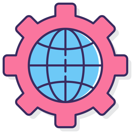 Globe Flaticons Lineal Color icon